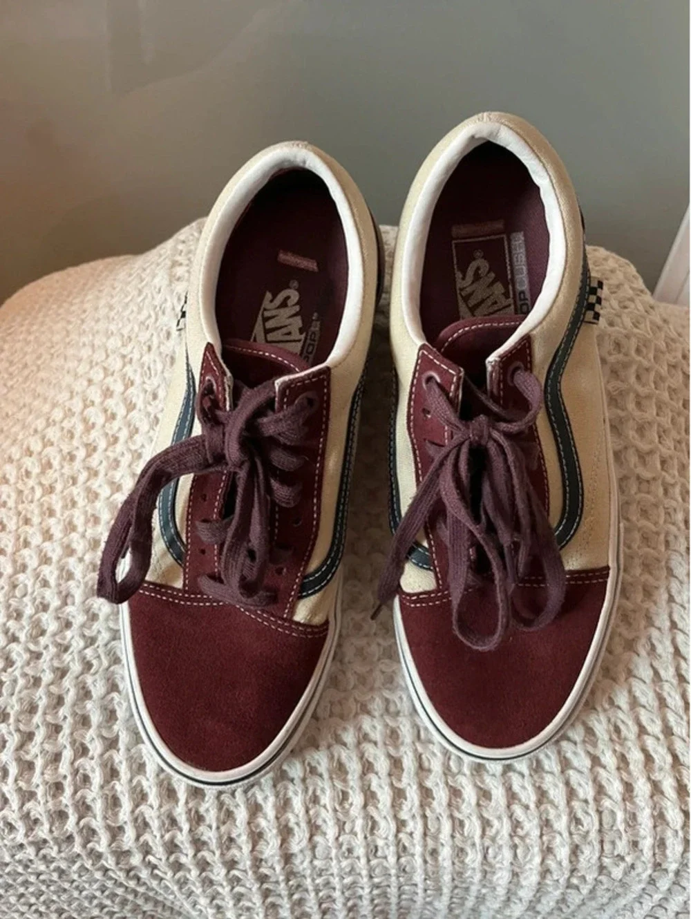 NWOT Vans Skate Old Skool Mauve Wine Burgundy Sneakers 468